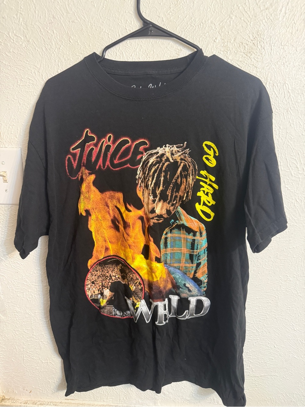 Black 'Go Hard' Graphic Juice Wrld Tee